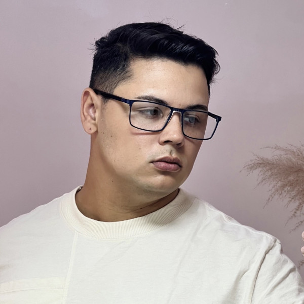 Armação de Óculos AQ230915 Retangular Azul